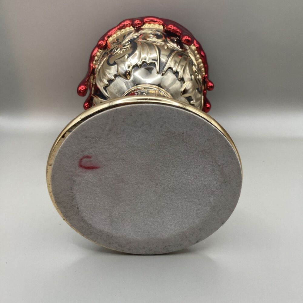 Bath and Body Works Gold Blood Drip Chalice 3 Wick Halloween Candle Holder 2023 - Picture 6 of 9